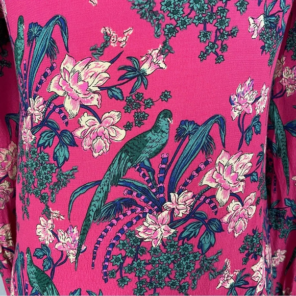 Anthropologie Maeve Tropical Bird Shift Dress Size 4 - Picture 5 of 7